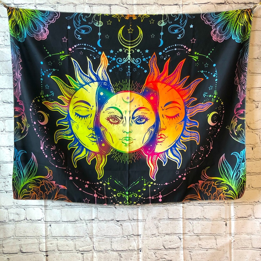 COPY - Colorful Sun and Moon Tapestry - Picture 1 of 1